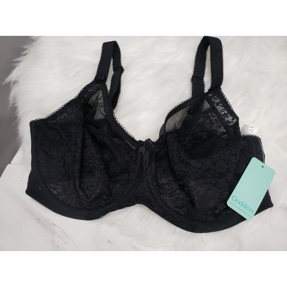 NEW SIZE 36G Goddess Adelaide Underwired Bra Black